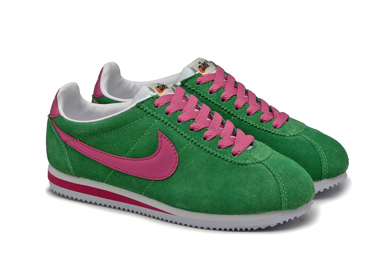 Nike Cortez Fur femme nike cortez discount green pink  acheter en ligne